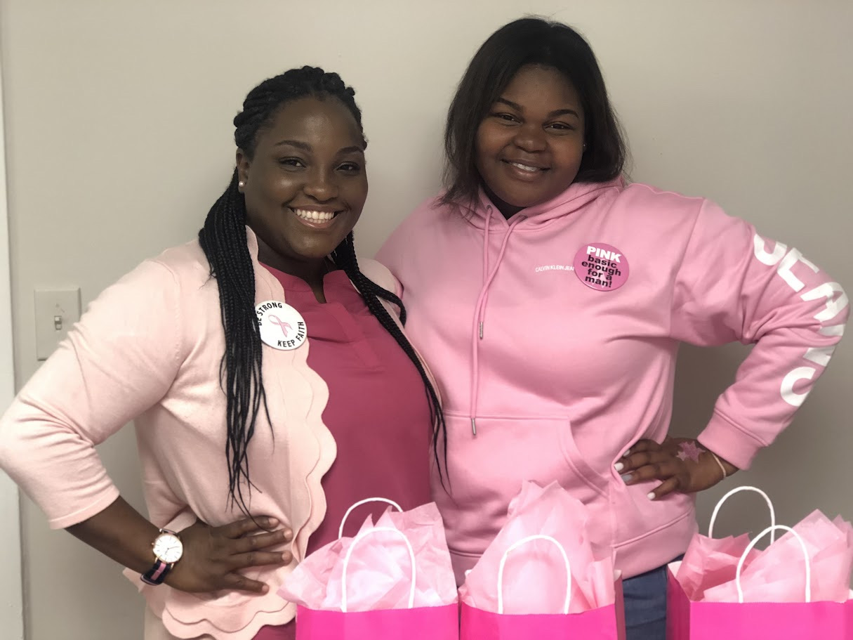 Breast cancer awareness volunteers