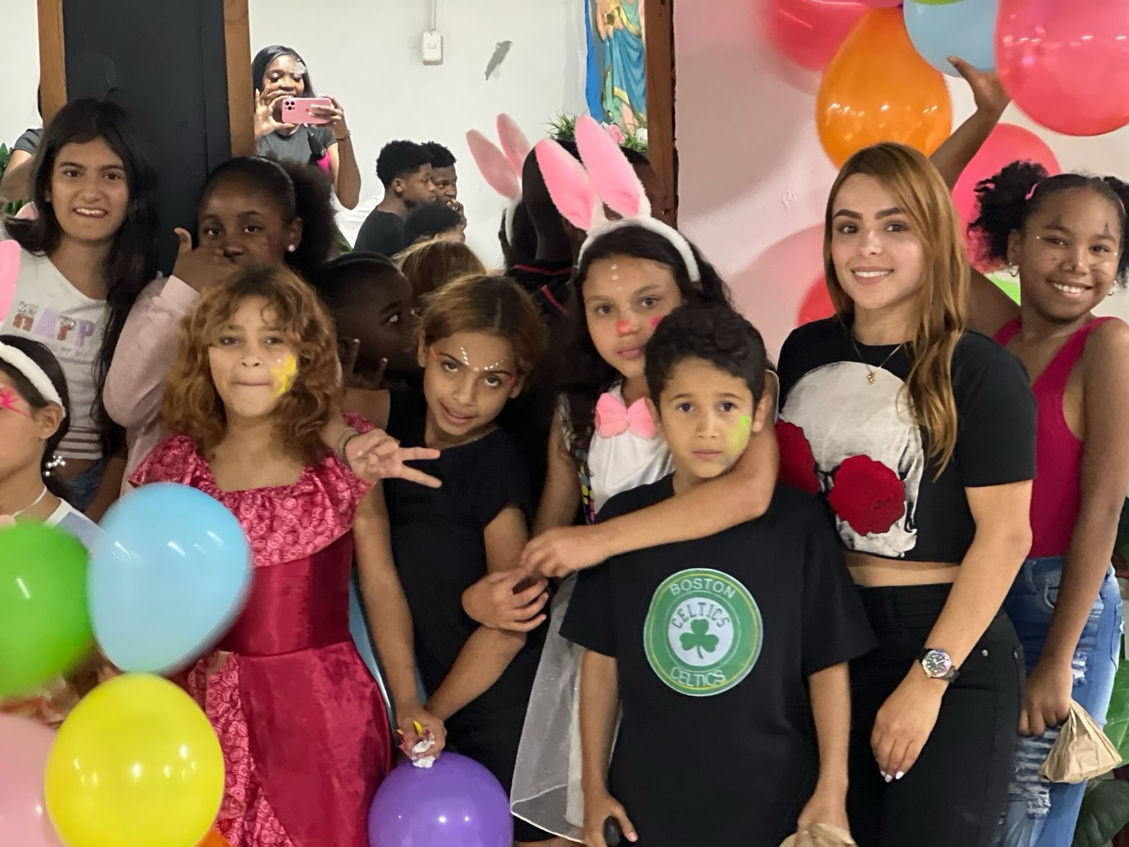 Kids celebration during Caribbean outreach