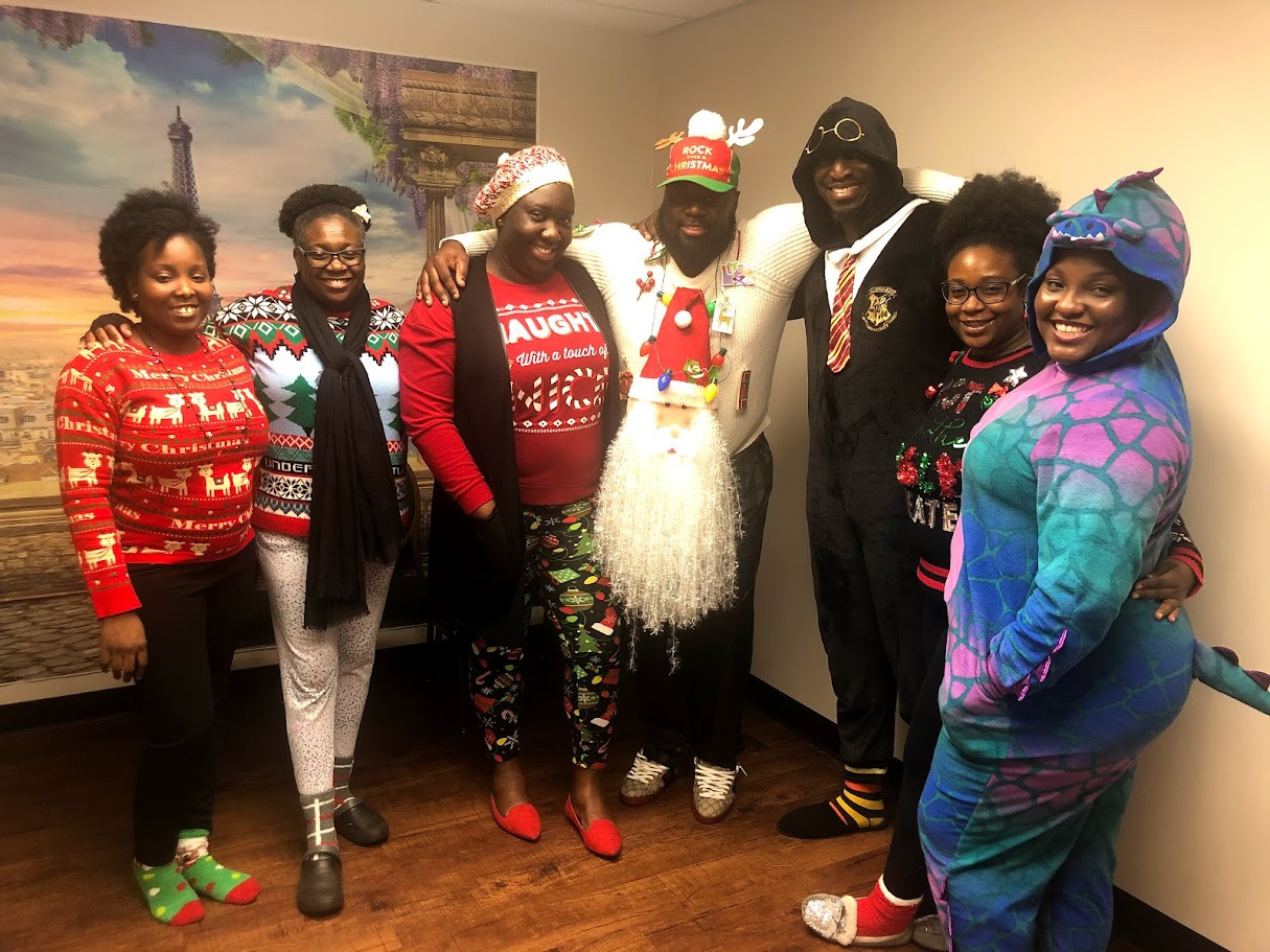 Holiday celebration with youth