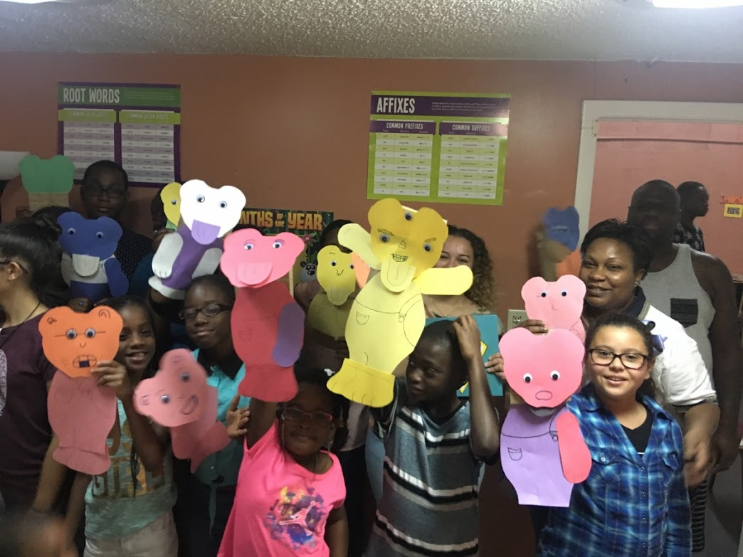 Education program with youth creating art projects